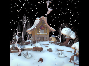 winter landscape 3D Model