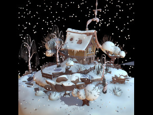 winter landscape 3D Model