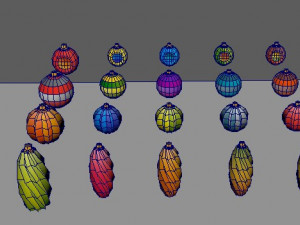 Set gifts and toy christmas tree Model 3D