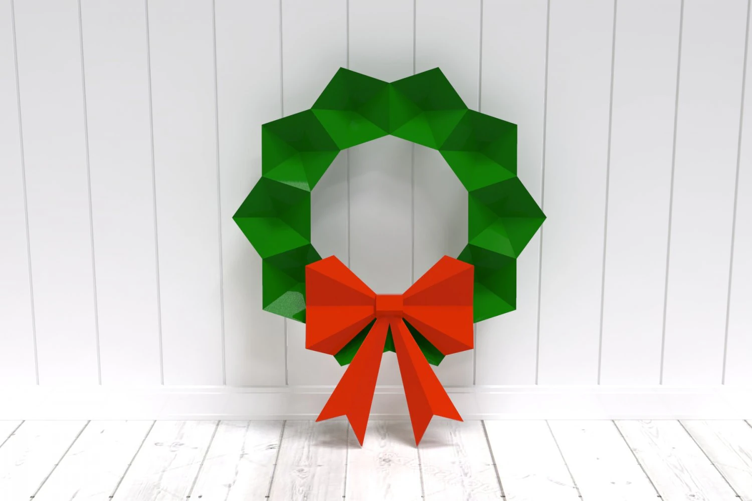 Christmas wreath 3D Model .c4d .max .obj .3ds .fbx .stl .blend