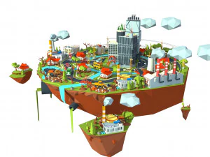 industry and garbage boom 3D Model