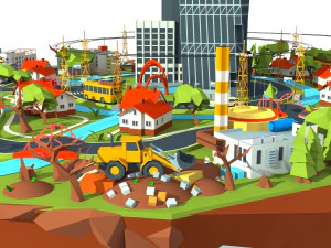 industry and garbage boom 3D Model