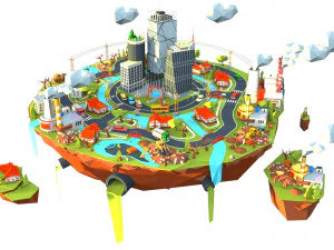 industry and garbage boom 3D Model