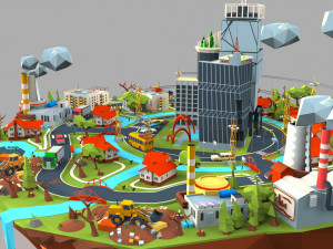 industry and garbage boom 3Dモデル