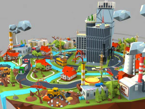 industry and garbage boom 3D Model