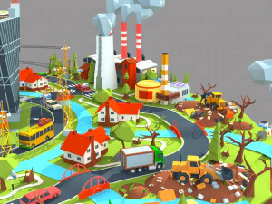 industry and garbage boom 3D Model