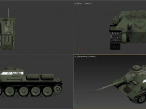 tank su-85 3D Model