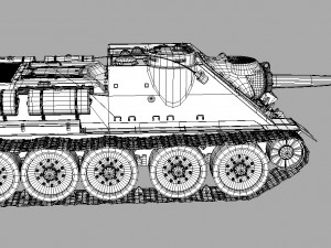 tank su-85 3D-Modell