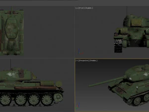 Tank t-34-85 3D Model