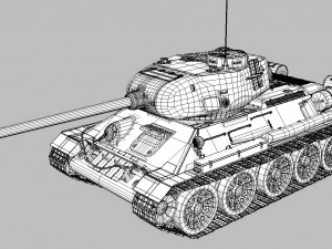 Tank t-34-85 3D-Modell