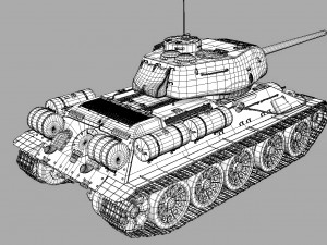 Tank t-34-85 3D-Modell
