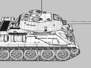 Tank t-34-85 3D Model