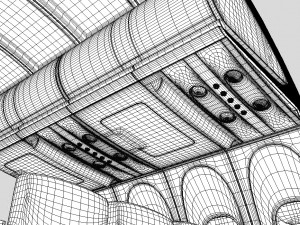 Airplane interior parts 3 color Modèle 3D