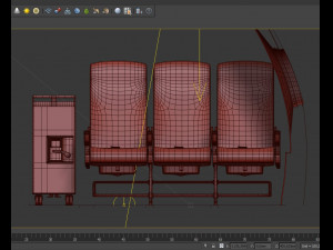 Airplane interior parts 3 color Modèle 3D