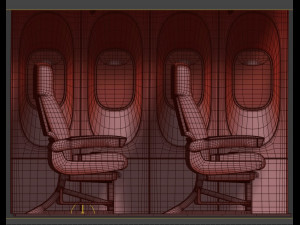 Airplane interior parts 3 color Modèle 3D