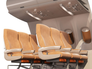 Airplane interior parts 3 color Modèle 3D