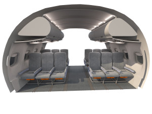 Airplane interior parts 3 color Modèle 3D