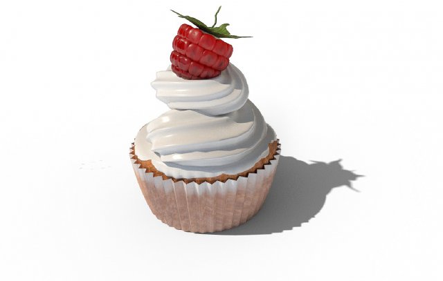 cupcake 07 3D Model .c4d .max .obj .3ds .fbx .stl .blend 