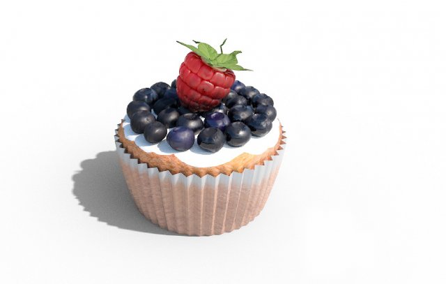 cupcake 11 3D Model .c4d .max .obj .3ds .fbx .stl .blend 