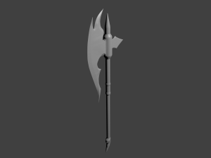 ebony battleaxe tes v skyrim Modelo 3D