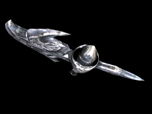 ebony battleaxe tes v skyrim 3D Model