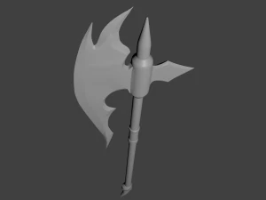 ebony battleaxe tes v skyrim 3D Model