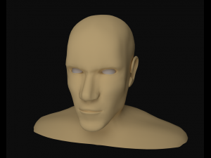simple mens head Modèle 3D