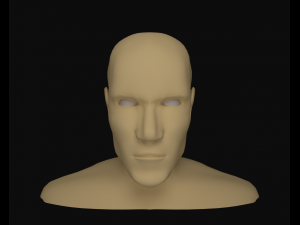 simple mens head Modèle 3D