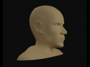 simple mens head Modèle 3D