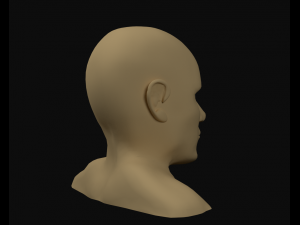 simple mens head Modèle 3D