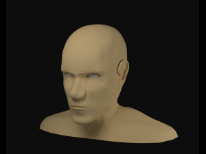 simple mens head Modèle 3D