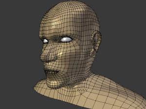 simple mens head Modèle 3D