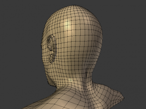 simple mens head Modèle 3D