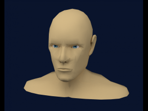 mens head low poly Modèle 3D