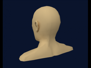 mens head low poly 3D Model