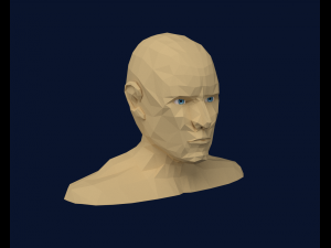 mens head low poly 3D Model