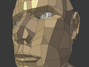 mens head low poly 3D Model
