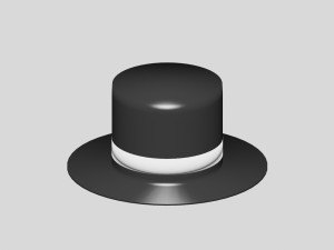 english cylinder hat 3D मॉडल