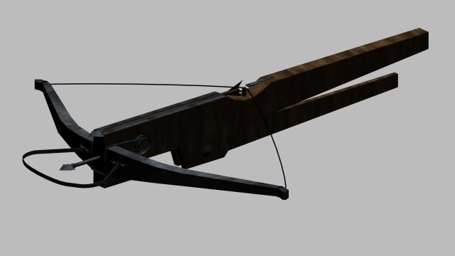 crossbow middle ages 3D Модель .c4d .max .obj .3ds .fbx .stl .blend 