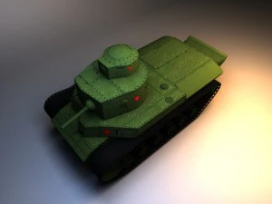 prototype medium tank t-24 3D Model