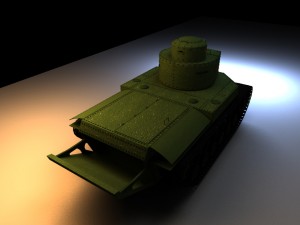 prototype medium tank t-24 3D मॉडल