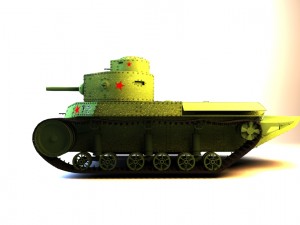 prototype medium tank t-24 3D मॉडल