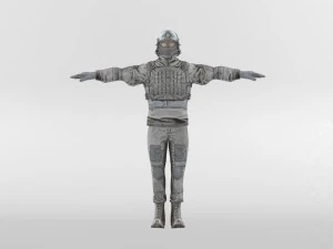 미국 겨울 군인 3D 모델