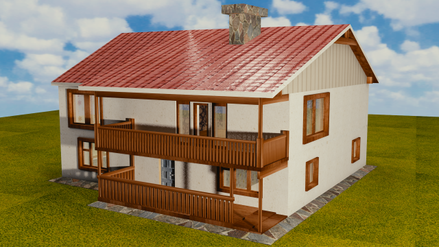 hous 3D 모델 .c4d .max .obj .3ds .fbx .stl .blend 