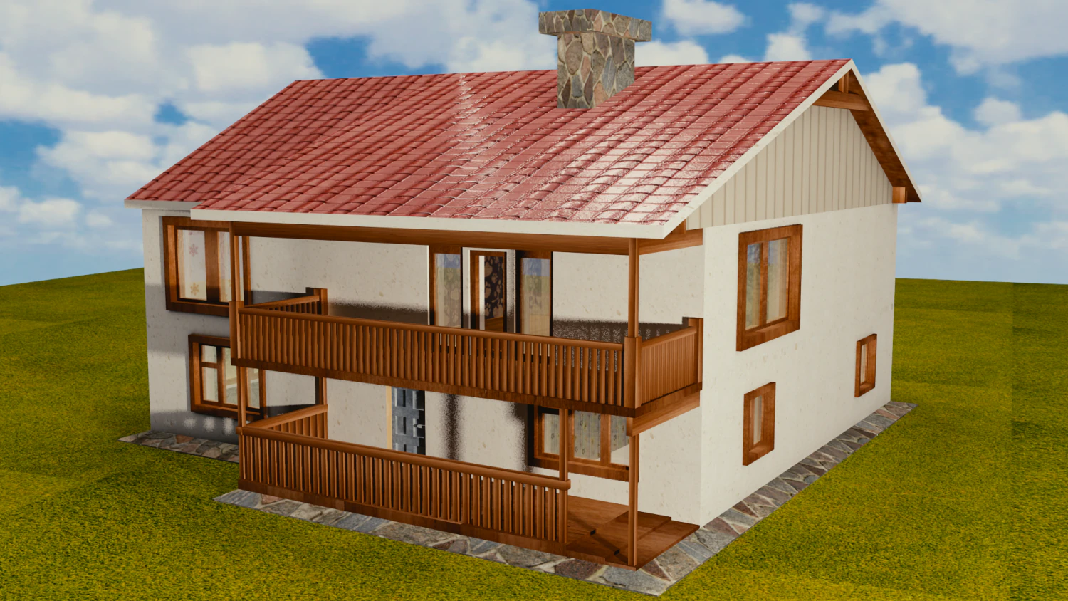 hous 3D Model .c4d .max .obj .3ds .fbx .stl .blend