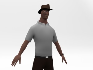 explorer cartoon character 3Dモデル