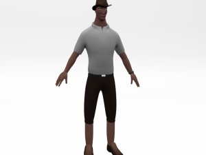 explorer cartoon character 3Dモデル