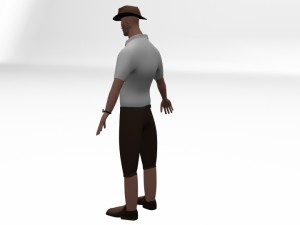 explorer cartoon character 3Dモデル