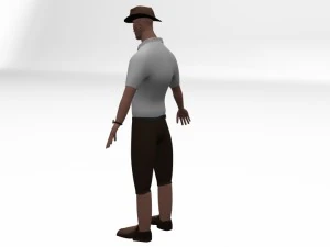 explorer cartoon character 3D Model