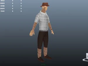 explorer cartoon character 3D Model